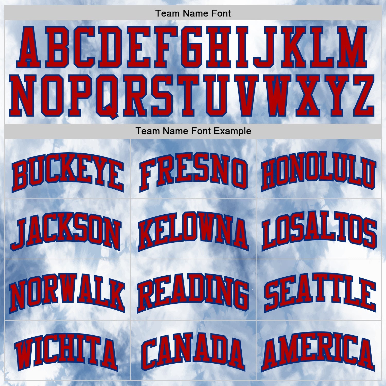 Custom Tie Dye Red Royal-White Watercolor Round Neck Sublimation Basketball Uniform Jersey view 3