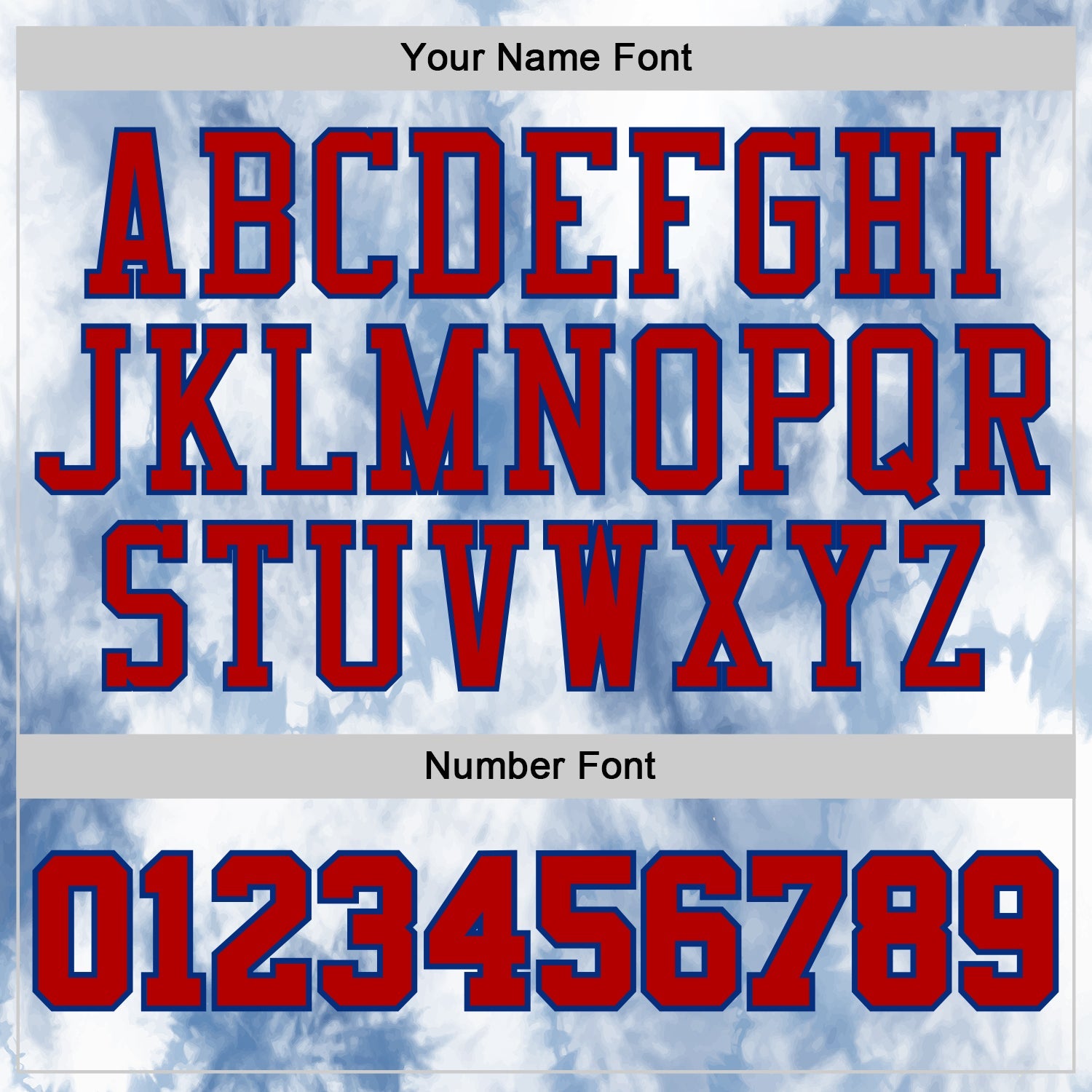 Custom Tie Dye Red Royal-White Watercolor Round Neck Sublimation Basketball Uniform Jersey view 4