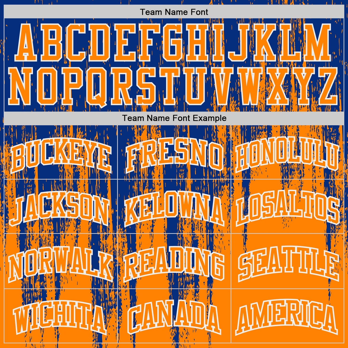 Custom Royal Bay Orange-White Grunge Scratch Round Neck Sublimation Basketball Uniform Jersey view 3