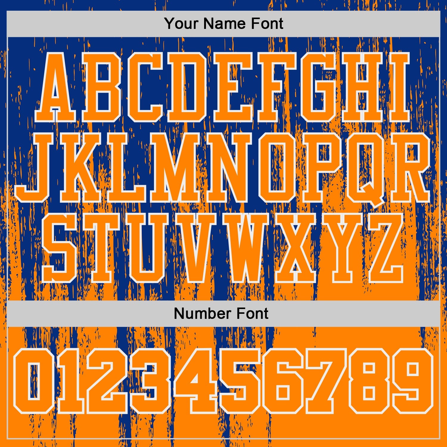 Custom Royal Bay Orange-White Grunge Scratch Round Neck Sublimation Basketball Uniform Jersey view 4