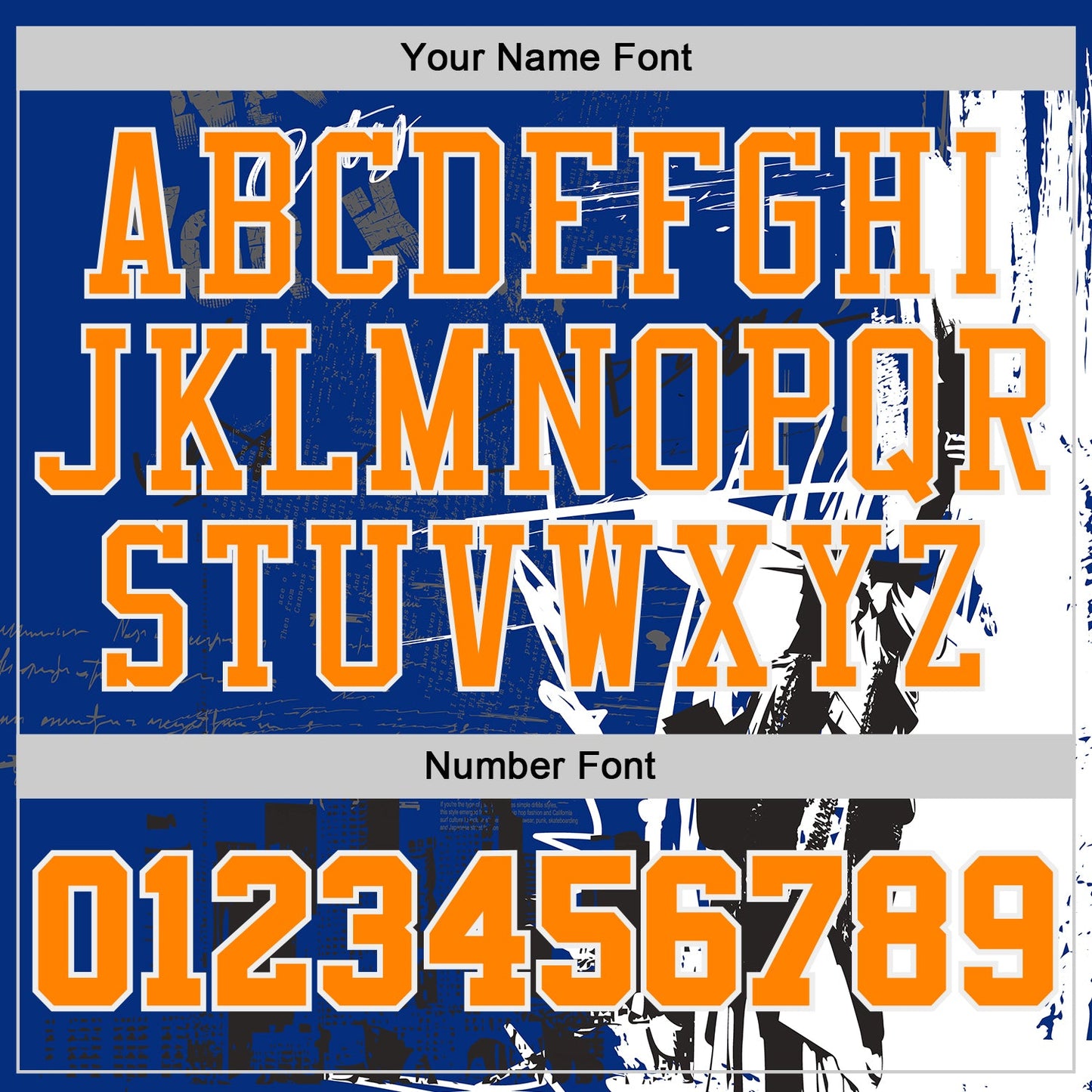 Custom Royal Bay Orange-White New York Statue Of Liberty Round Neck Sublimation Basketball Uniform Jersey view 4