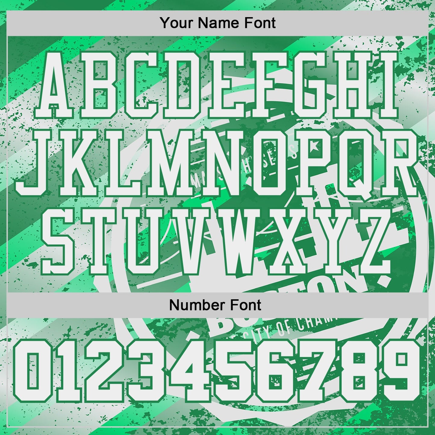 Custom Green-White Boston Victory City Round Neck Sublimation Basketball Uniform Jersey view 4