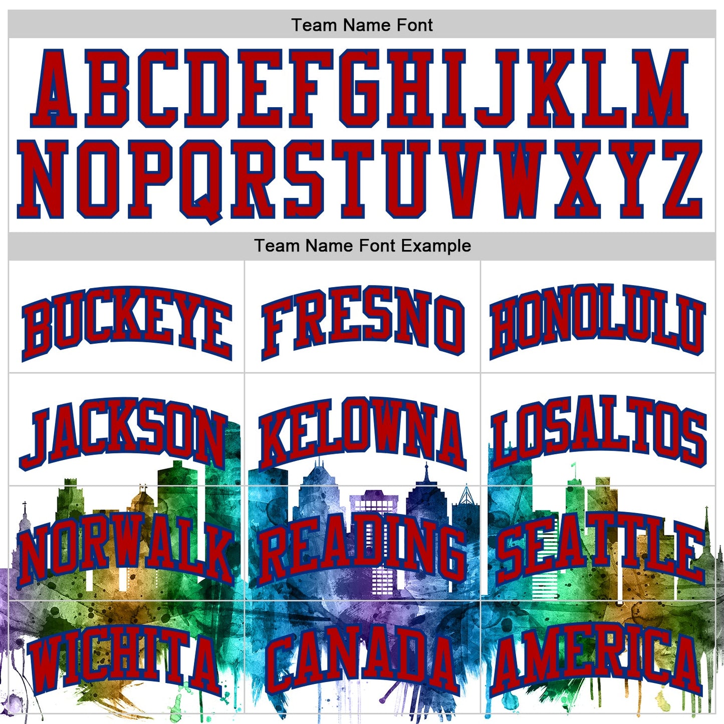 Custom White Red-Royal Detroit Silhouette Splatter Round Neck Sublimation Basketball Uniform Jersey view 3