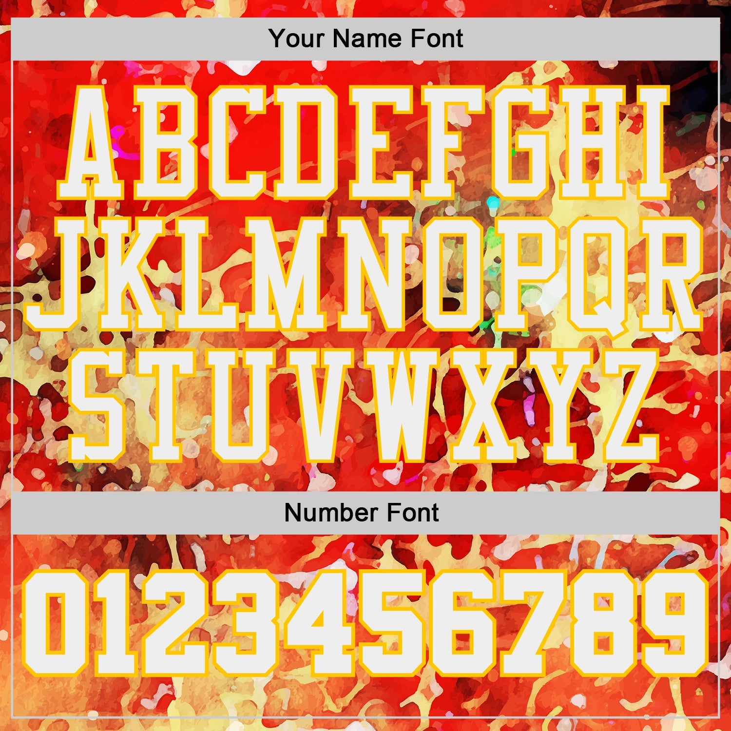 Custom Red White-Yellow Atlanta Silhouette Splatter Round Neck Sublimation Basketball Uniform Jersey view 4