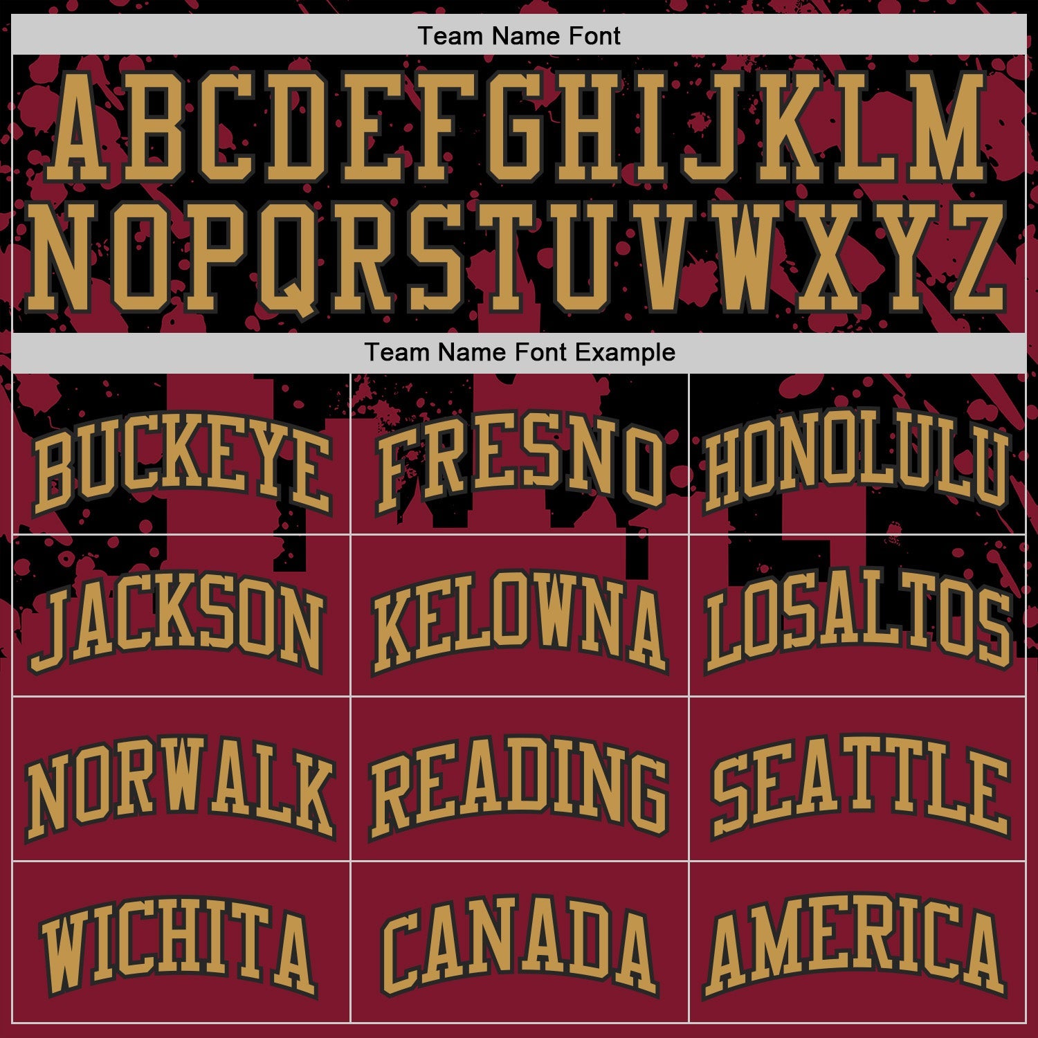 Custom Black Old Gold-Red Cleveland Silhouette Splatter Round Neck Sublimation Basketball Uniform Jersey view 3