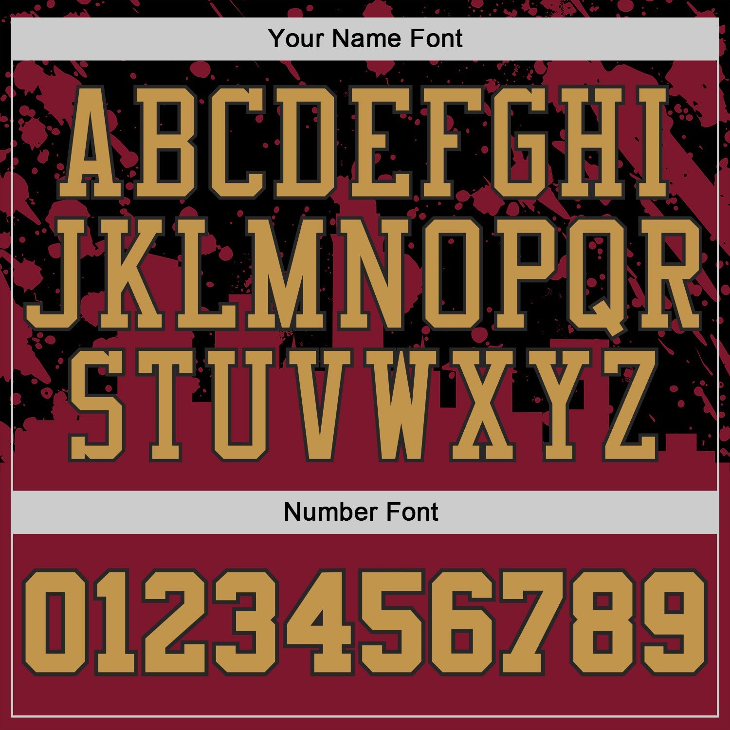 Custom Black Old Gold-Red Cleveland Silhouette Splatter Round Neck Sublimation Basketball Uniform Jersey view 4