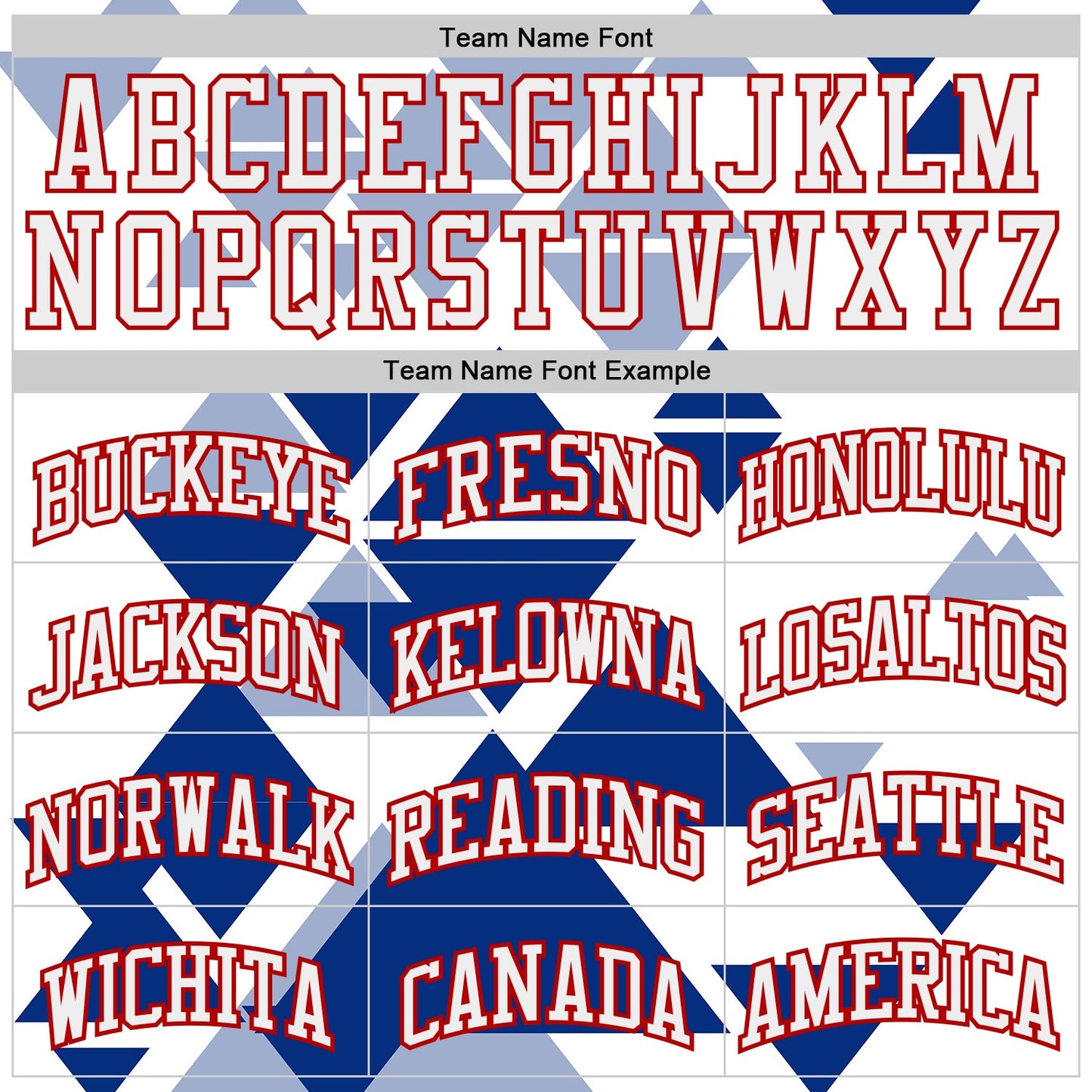 Custom White Red-Royal Triangle Shapes Geometric Round Neck Sublimation Basketball Uniform Jersey view 3