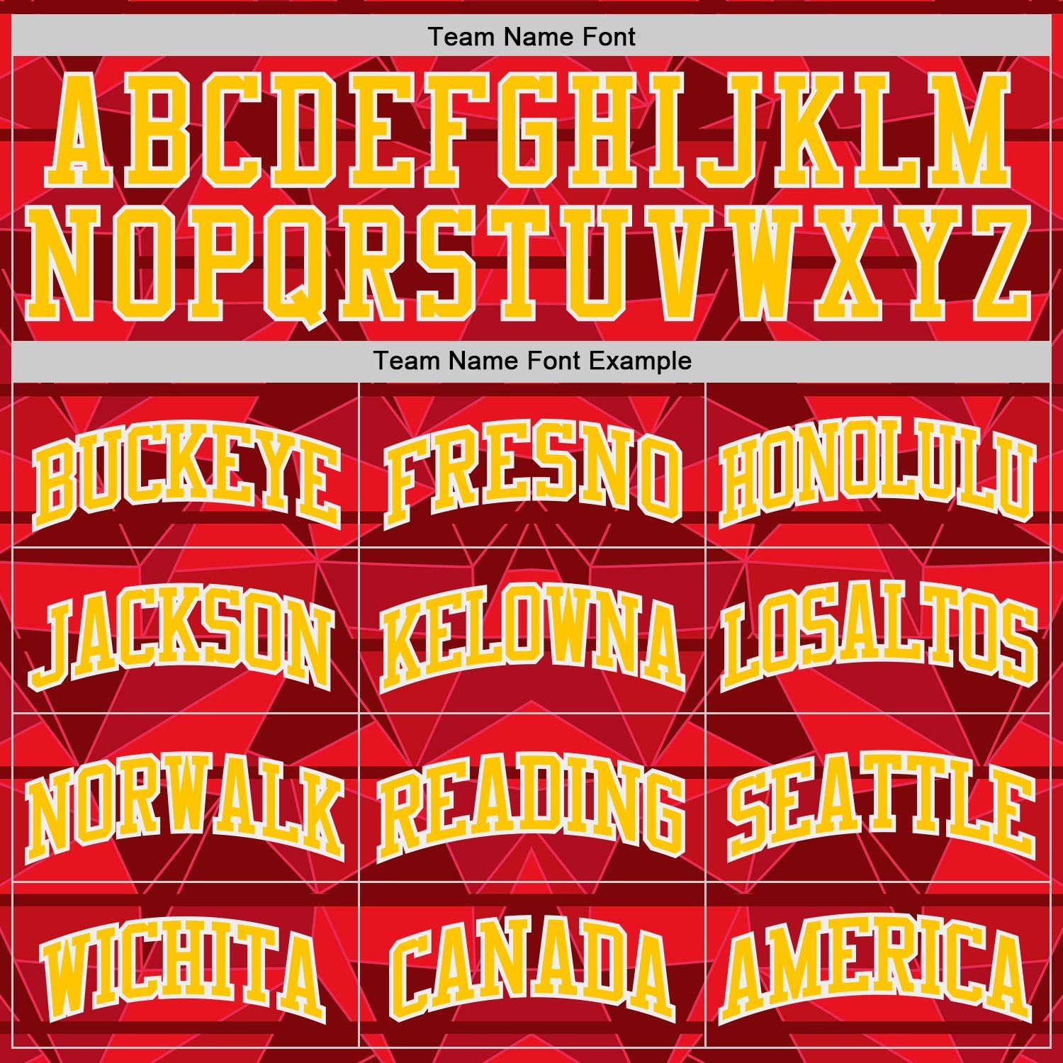 Custom Red Yellow-White Diamond Shapes Geometric Round Neck Sublimation Basketball Uniform Jersey view 3
