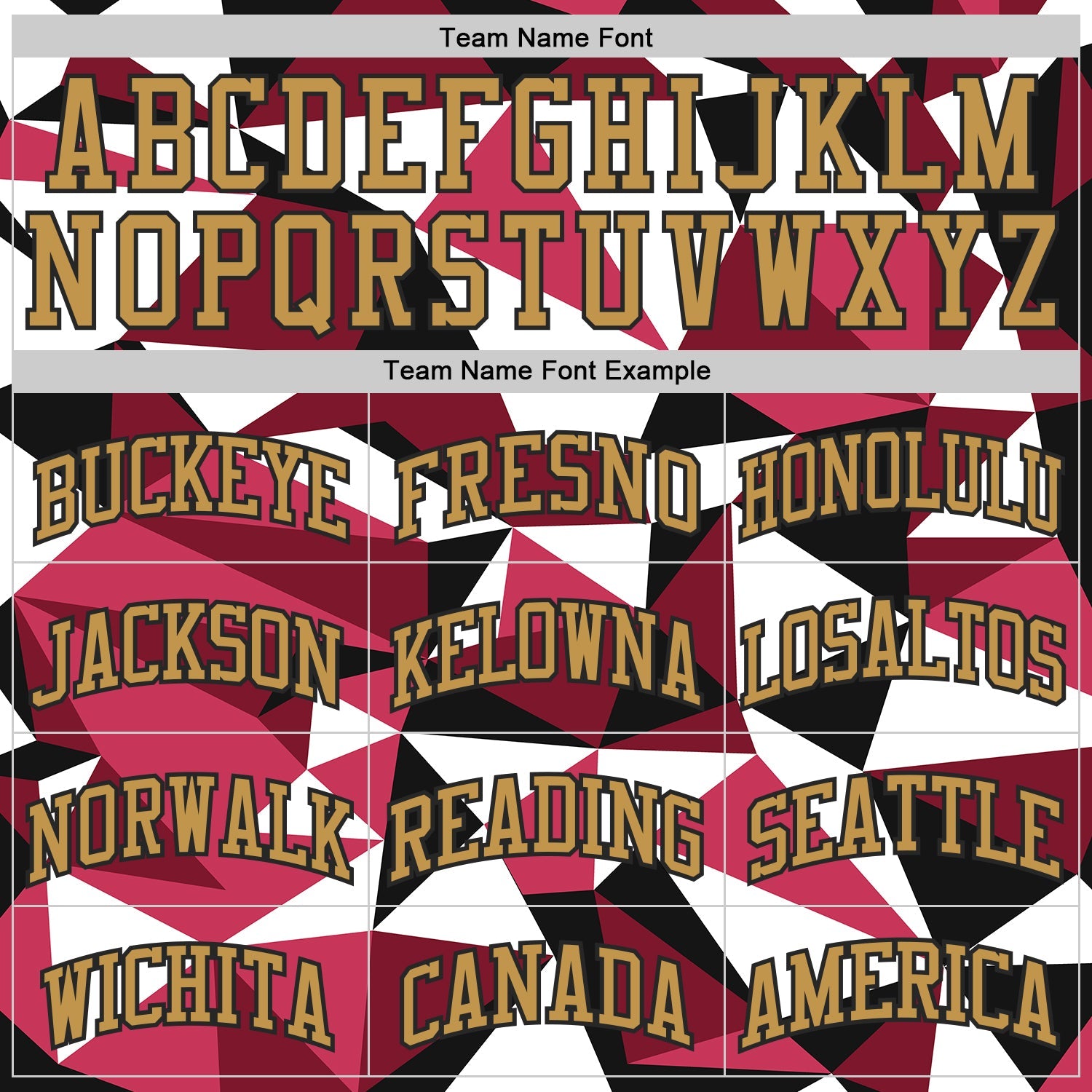 Custom Black Old Gold-Red Triangle Shapes Geometric Round Neck Sublimation Basketball Uniform Jersey view 3
