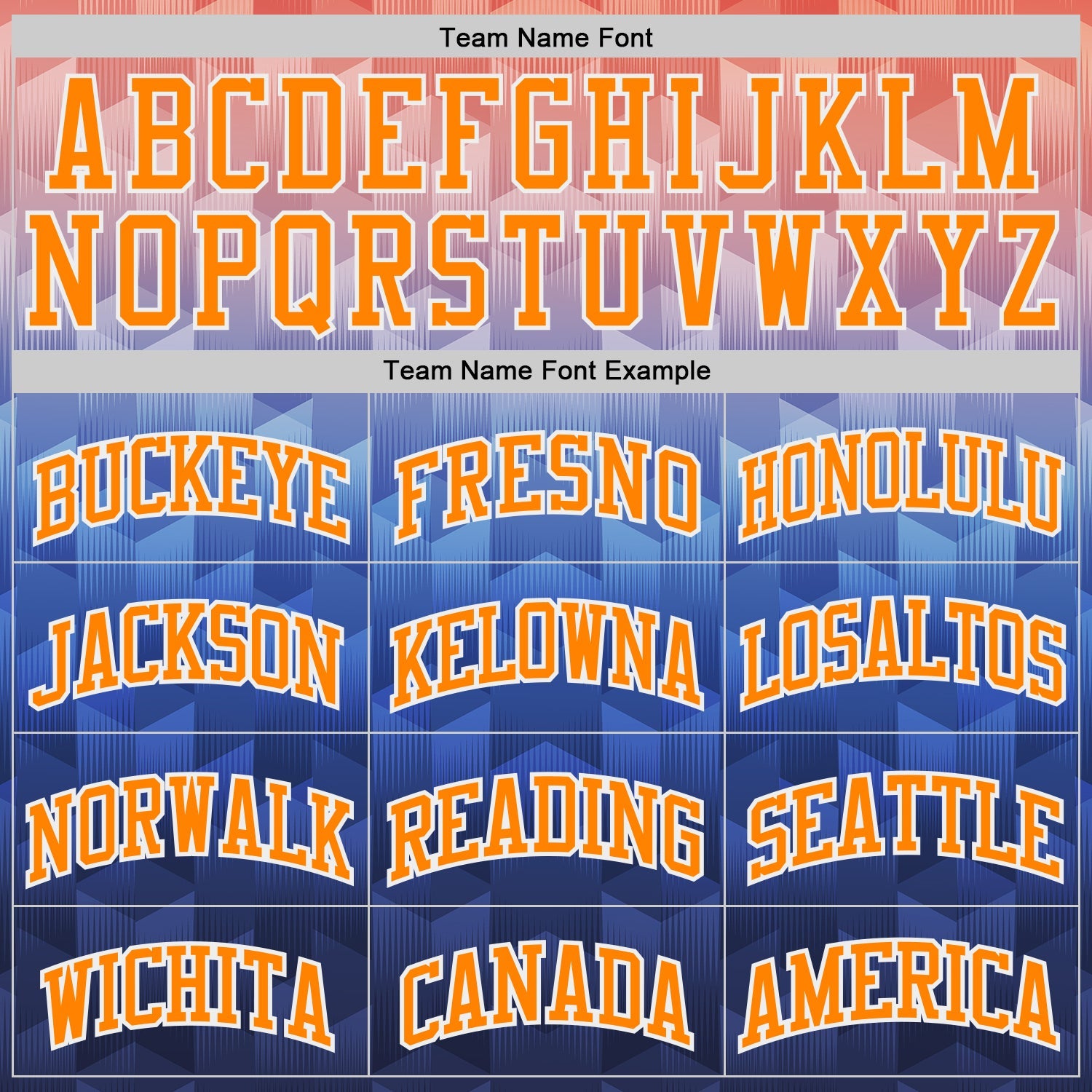 Custom Blue Bay Orange-White Geometric Gradient Round Neck Sublimation Basketball Uniform Jersey view 3