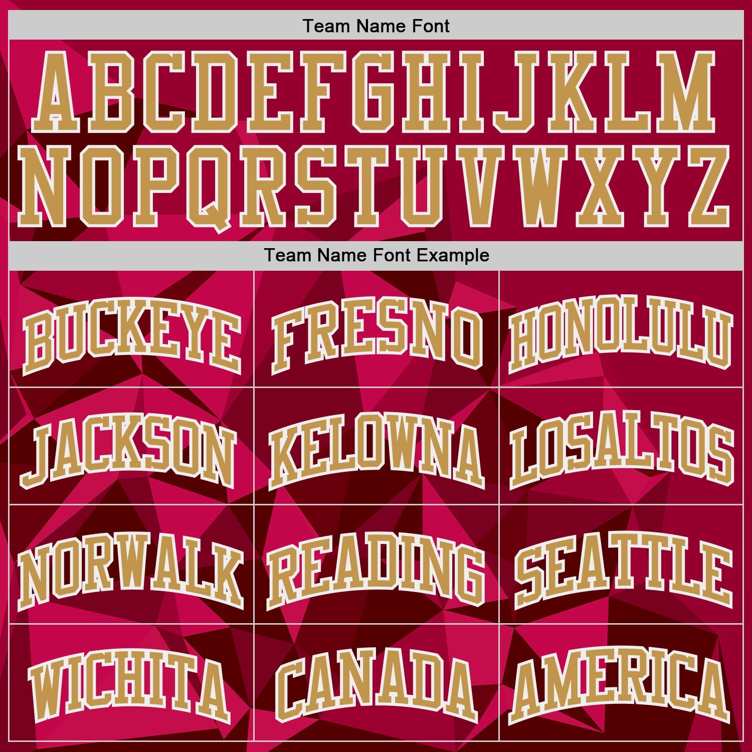 Custom Red Old Gold-White Diamond Shapes Geometric Round Neck Sublimation Basketball Uniform Jersey view 3
