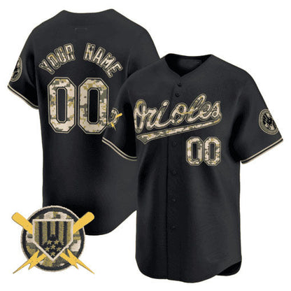 Custom Baltimore Orioles Armed Forces Day Vapor Premier Limited - All Stitched Baseball Jersey