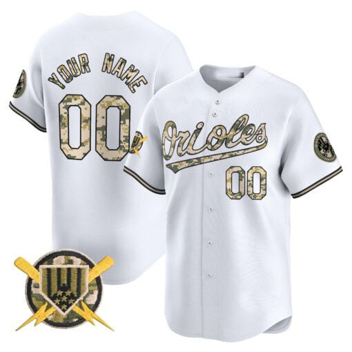 Custom Baltimore Orioles Armed Forces Day Vapor Premier Limited - All Stitched Baseball Jersey