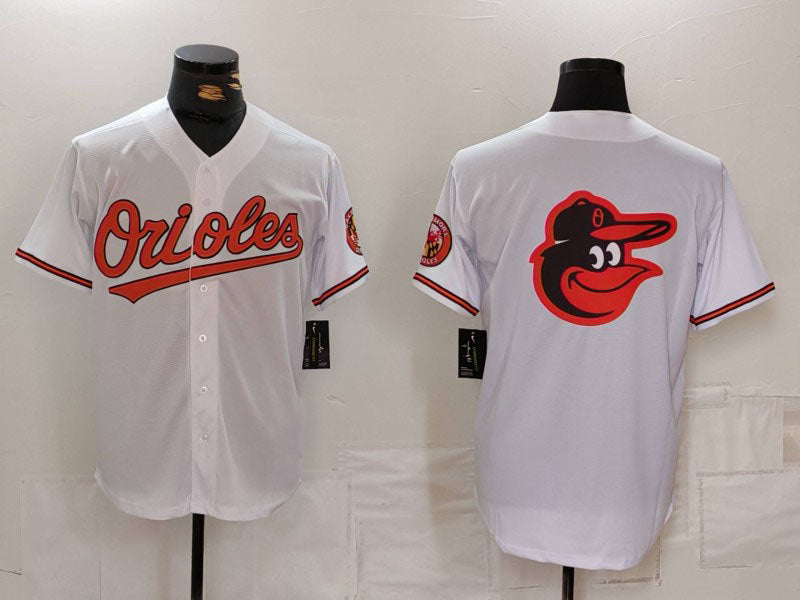 Baltimore Orioles Big Logo White 2024 Home Limited Cool Base Stitched Baseball Jersey - Main View