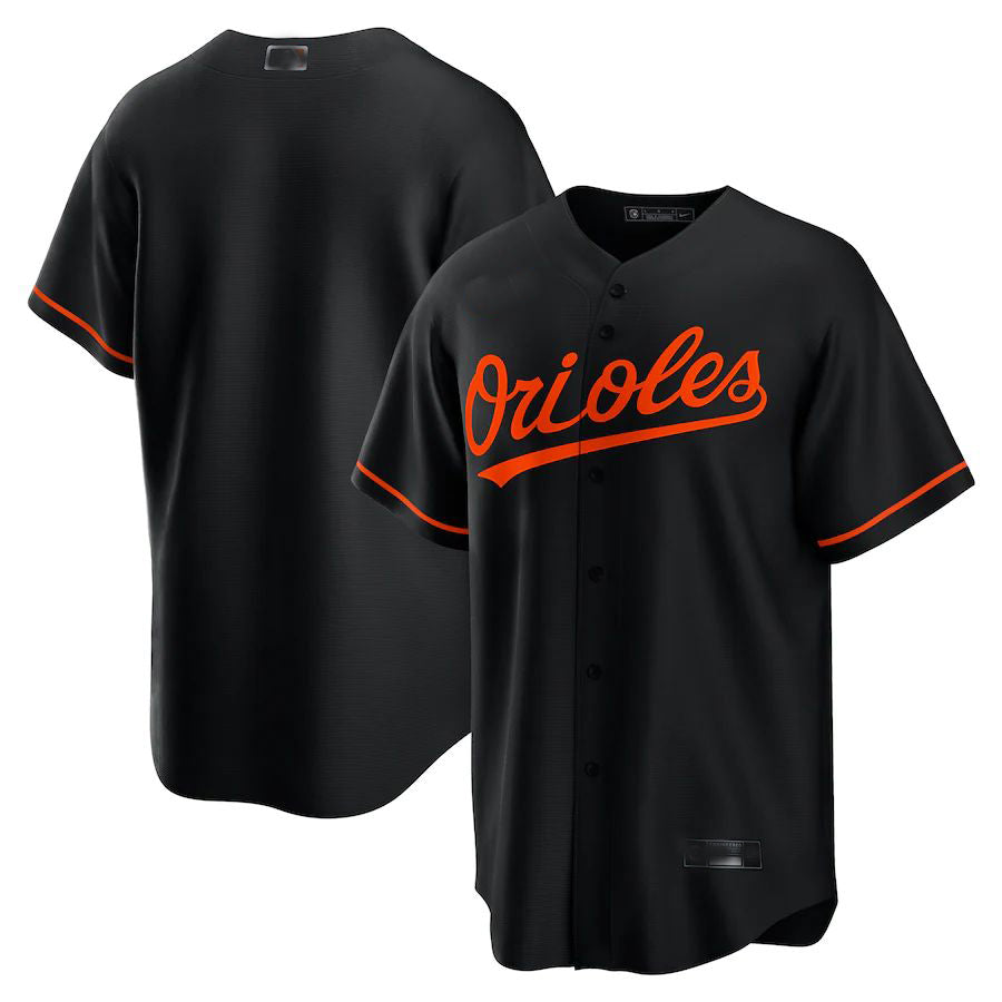 Baltimore Orioles Black Alternate Replica Team Jersey Baseball Jerseys - Main View