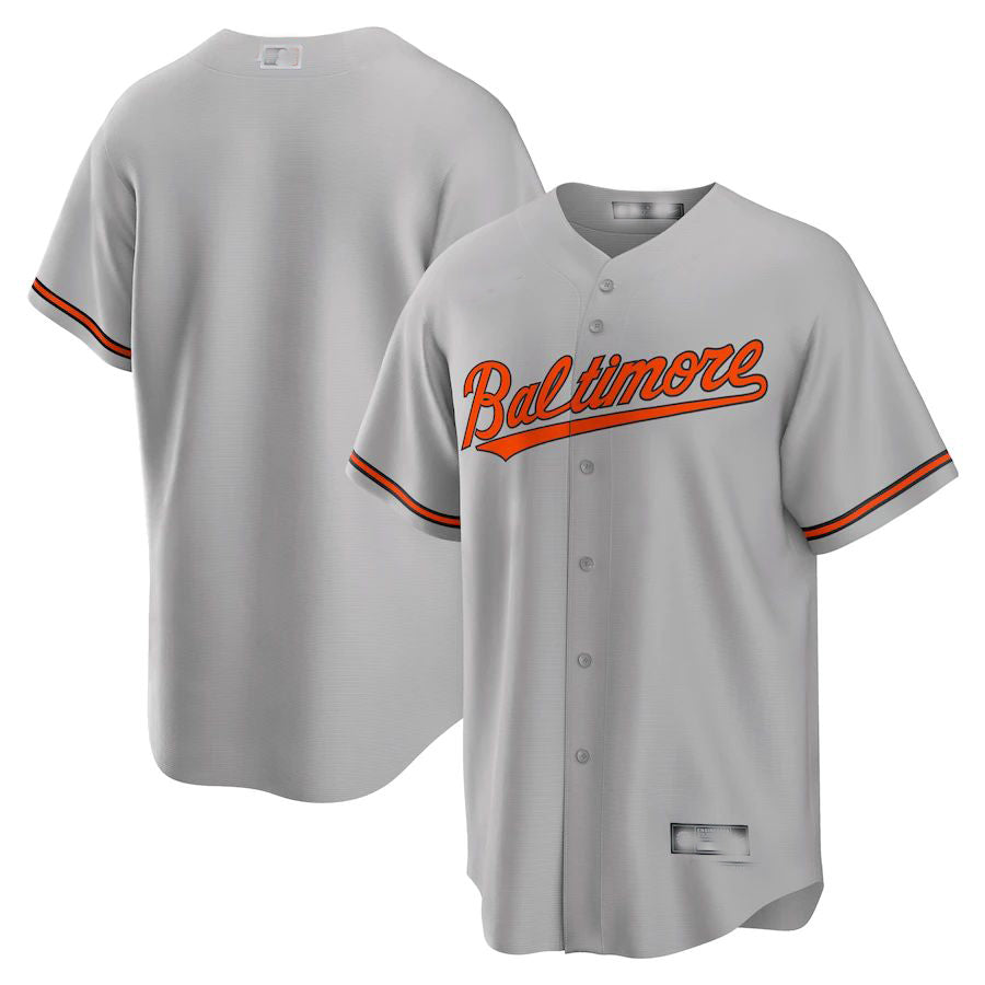 Baltimore Orioles Gray Road Replica Team Jersey Baseball Jerseys - Main View