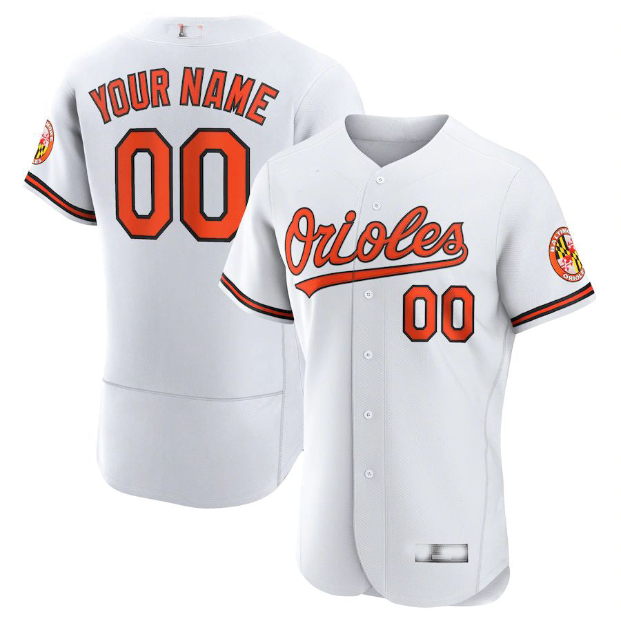 Baseball Jerseys Custom Baltimore Orioles White Home Authentic Custom Jersey - Main View