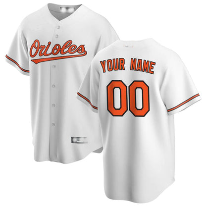 Baseball Jerseys Custom Baltimore Orioles White Home Replica Custom Jersey - Main View