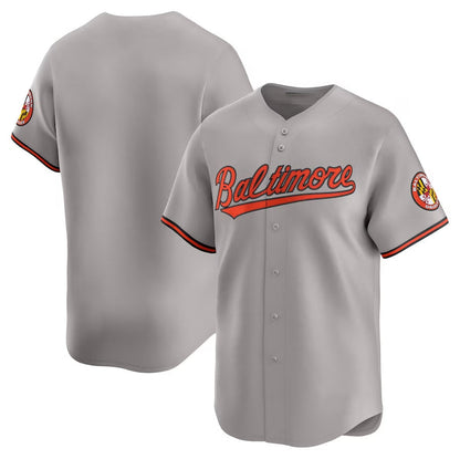 Baltimore Orioles Road Limited Jersey - Gray Stitched Baseball Jersey - Main View