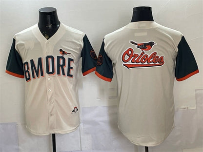 Baltimore Orioles Team Big Logo Natural 2026 City Connect Stadium Stitched Jersey - Main View