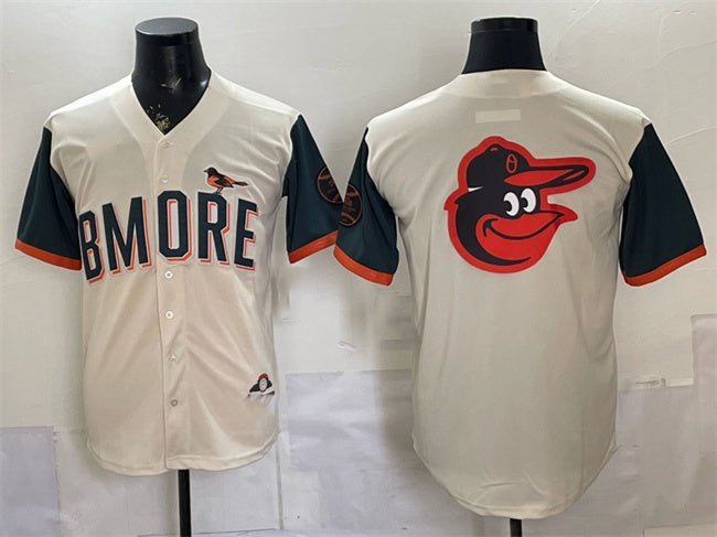 Baltimore Orioles Team Big Logo Natural 2026 City Connect Stadium Stitched Jersey 2 - Main View