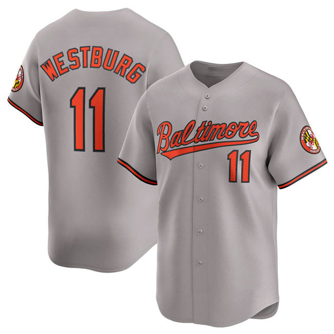 Baltimore Orioles #11 Jordan Westburg Gray 2025 Limited Cool Base Stitched Baseball Jersey - Main View