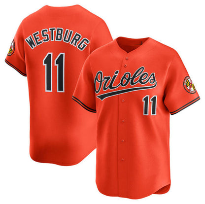 Baltimore Orioles #11 Jordan Westburg Orange 2025 2nd Alternate Limited Cool Base Stitched Baseball Jersey - Main View