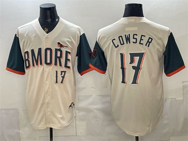 Baltimore Orioles #17 Colton Cowser Natural 2026 City Connect Stadium Stitched Jersey - Main View
