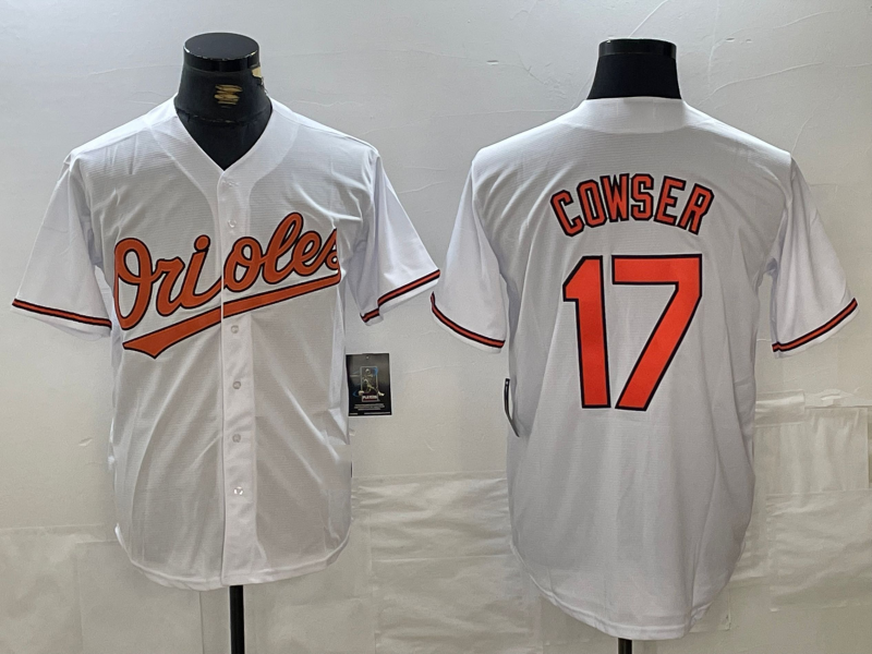 Baltimore Orioles #17 Colton Cowser White Cool Base Stitched Baseball Jersey - Main View