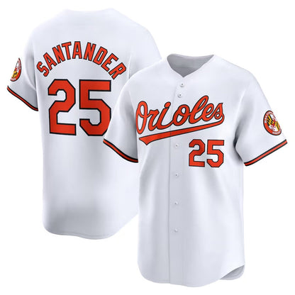 Baltimore Orioles #25 Anthony Santander Home Limited Player Jersey - White Stitched Baseball Jersey - Main View