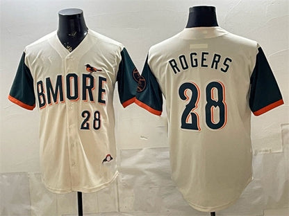Baltimore Orioles #28 Trevor Rogers Natural 2026 City Connect Stadium Stitched Jersey - Main View