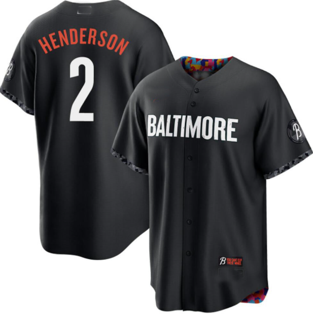 Baltimore Orioles #2 Gunnar Henderson Baseball City Jersey - Main View