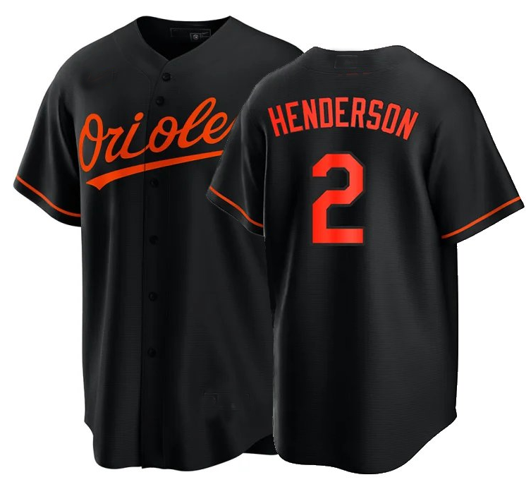 Baltimore Orioles #2 Gunnar Henderson Black Baseball City Jersey - Main View