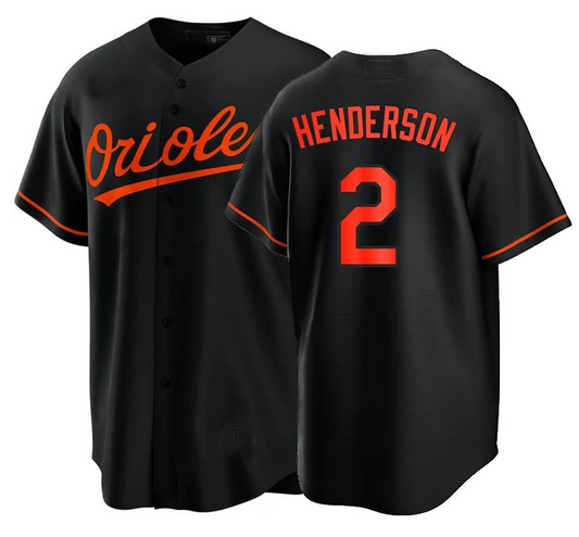Baltimore Orioles #2 Gunnar Henderson Black Baseball City Jersey - Main View