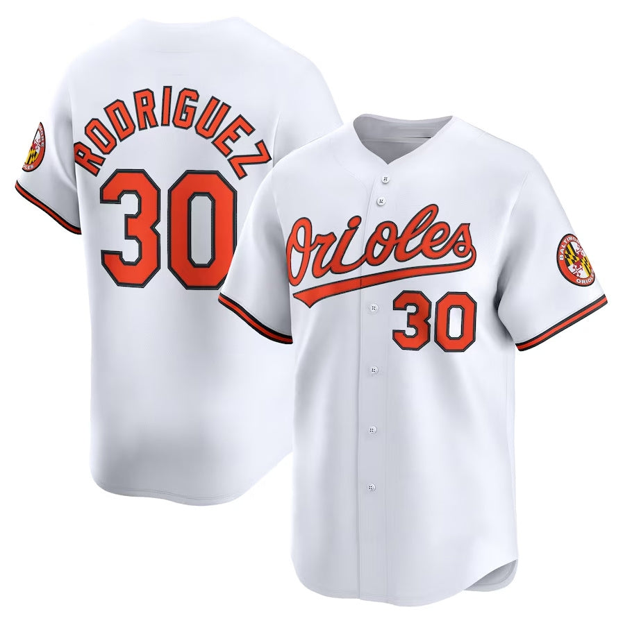 Baltimore Orioles #30 Grayson Rodriguez Alternate Limited Player Jersey - White Stitched Baseball Jersey - Main View
