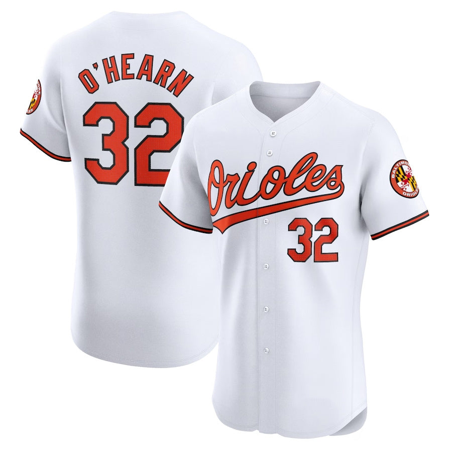 Baltimore Orioles #32 Ryan O'Hearn Home Elite Player Jersey - White Stitched Baseball Jersey - Main View