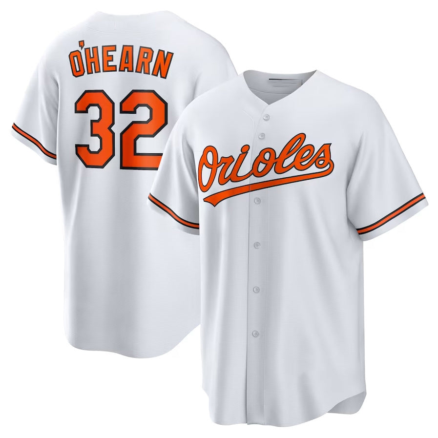 Baltimore Orioles #32 Ryan O'Hearn Home Replica Jersey - White Stitched Baseball Jersey - Main View