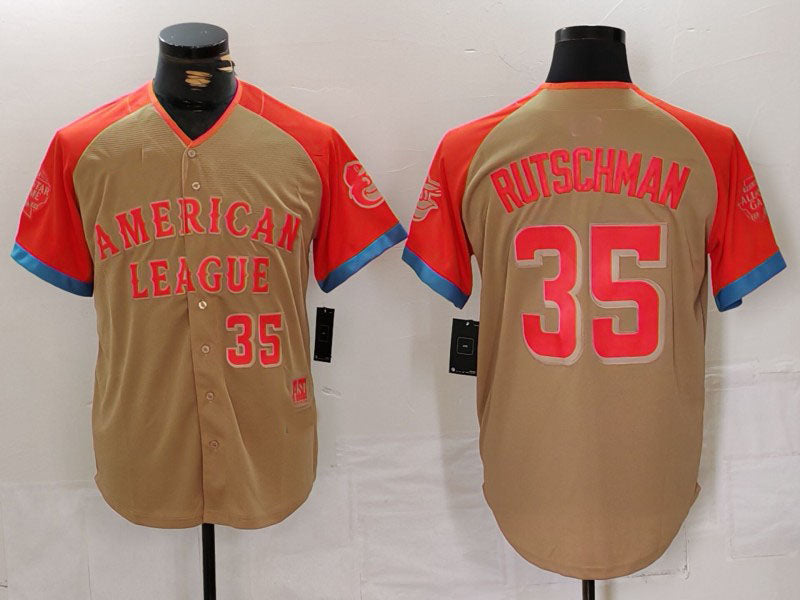 Baltimore Orioles #35 Adley Rutschman Number Cream 2024 All Star Limited Stitched Baseball Jersey - Main View