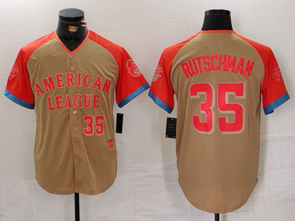Baltimore Orioles #35 Adley Rutschman Number Cream 2024 All Star Limited Stitched Baseball Jersey - Main View