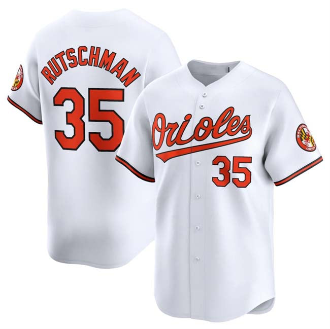 Baltimore Orioles #35 Adley Rutschman White 2024 Home Limited Stitched Baseball Jersey - Main View