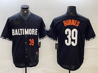 Baltimore Orioles #39 Corbin Burnes Number Black 2023 City Connect Cool Base Stitched Baseball Jerseys - Main View