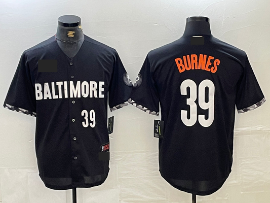 Baltimore Orioles #39 Corbin Burnes Number Black 2023 City Connect Cool Base Stitched Baseball Jerseys - Main View