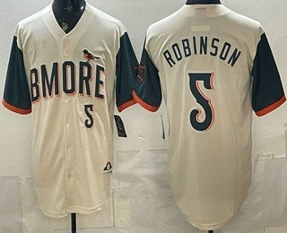 Baltimore Orioles #5 Brooks Robinson Cream 2026 City Connect Stadium Jersey - Main View