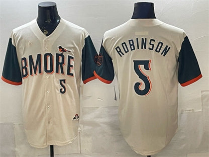 Baltimore Orioles #5 Brooks Robinson Natural 2026 City Connect Stadium Stitched Jersey - Main View