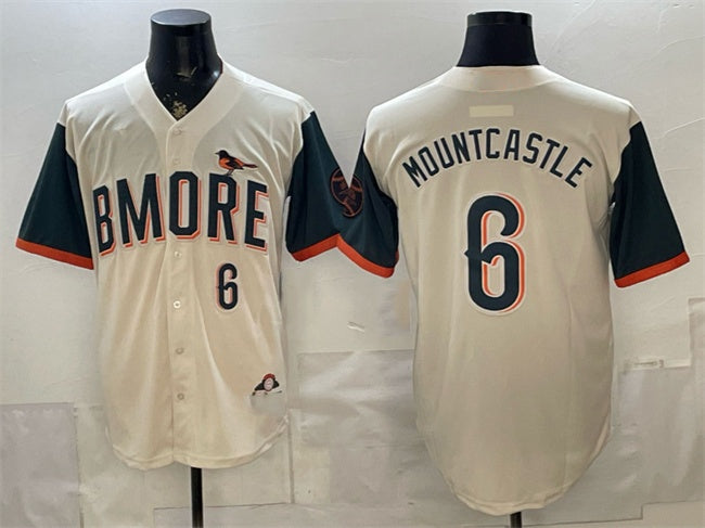 Baltimore Orioles #6 Ryan Mountcastle Natural 2026 City Connect Stadium Stitched Jersey - Main View