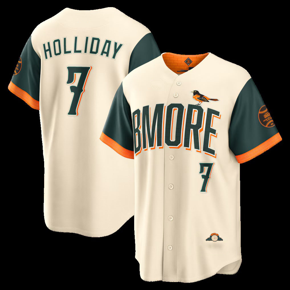 Baltimore Orioles #7 Jackson Holliday Natural 2026 City Connect Stadium Stitched Baseball Jersey - Main View