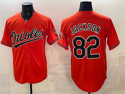 Baltimore Orioles #82 Jeremiah Jackson Orange Cool Base Stitched Jersey - Main View