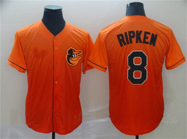 Baltimore Orioles #8 Cal Ripken Jr. Orange Fade Stitched Baseball Jersey - Main View