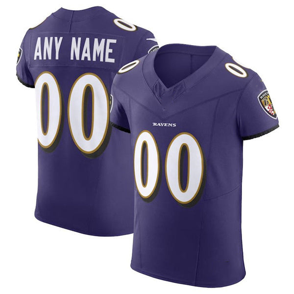 Custom B.Ravens Purple Scarlet Vapor F.U.S.E. Elite  Jersey Stitched American Football Jerseys - Main View
