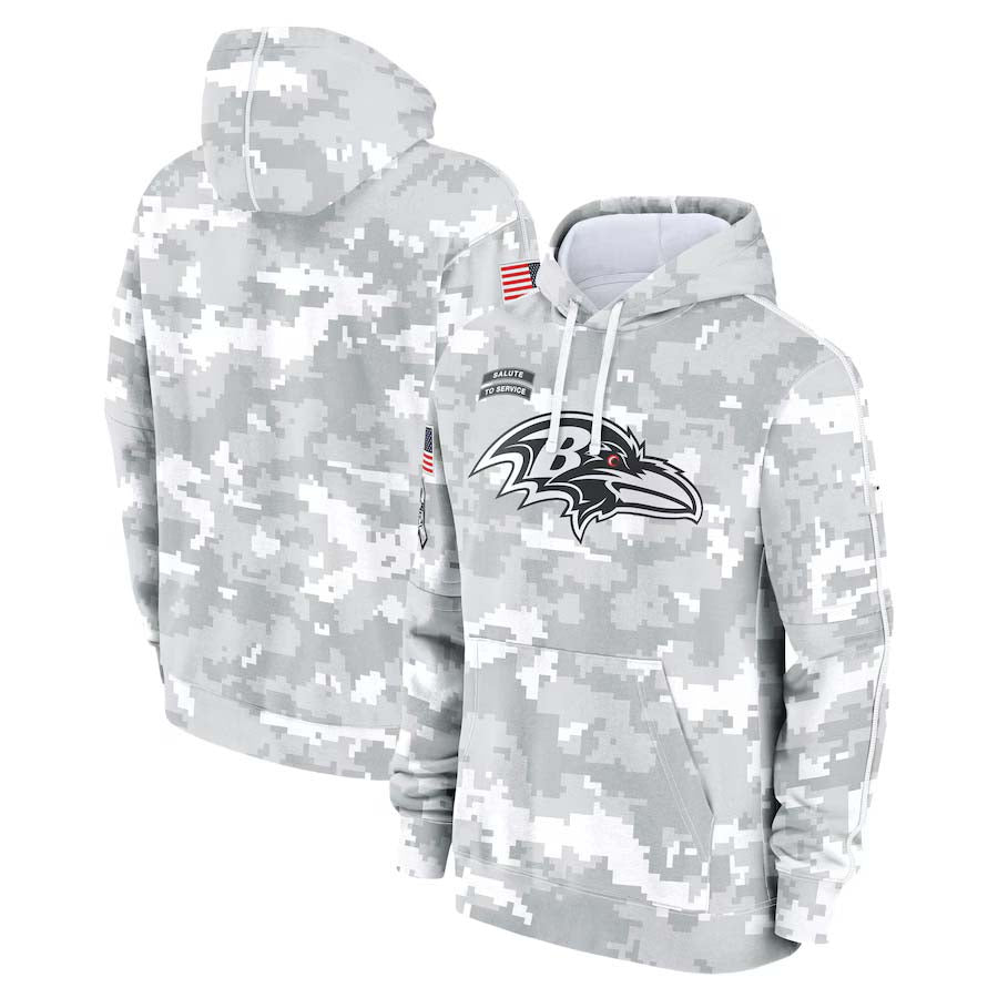 B.Ravens 2024 Salute To Service Club Pullover Hoodie Cheap sale Birthday and Christmas gifts Stitched American Football Jerseys - Main View